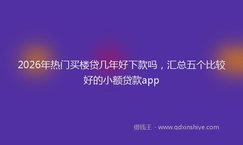 2026年热门买楼贷几年好下款吗，汇总五个比较好的小额贷款app