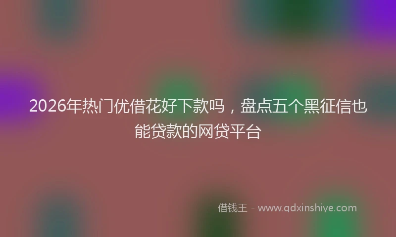 2026年热门优借花好下款吗，盘点五个黑征信也能贷款的网贷平台