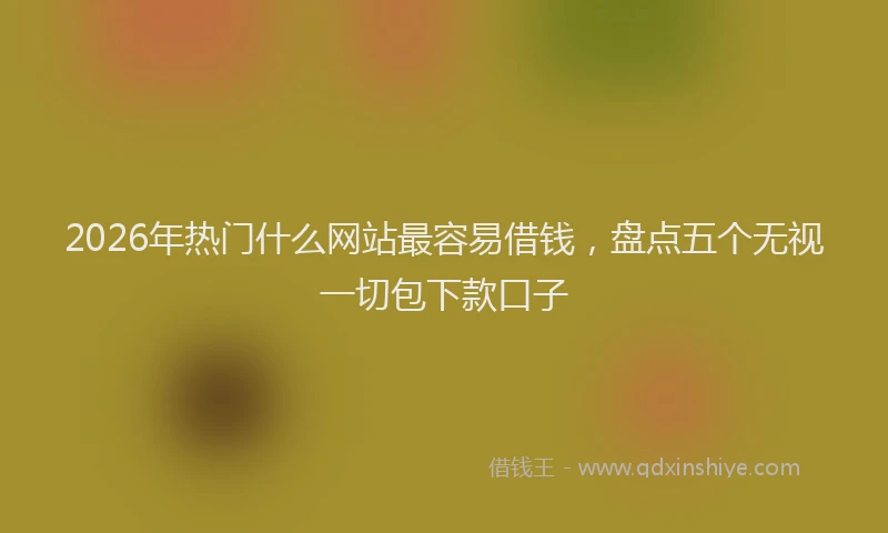 2026年热门什么网站最容易借钱，盘点五个无视一切包下款口子