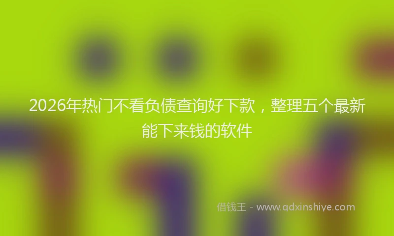 2026年热门不看负债查询好下款，整理五个最新能下来钱的软件