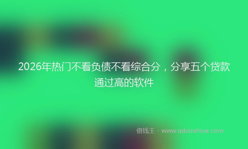 2026年热门不看负债不看综合分，分享五个贷款通过高的软件