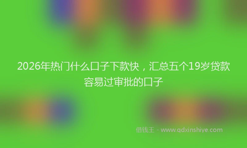 2026年热门什么口子下款快，汇总五个19岁贷款容易过审批的口子