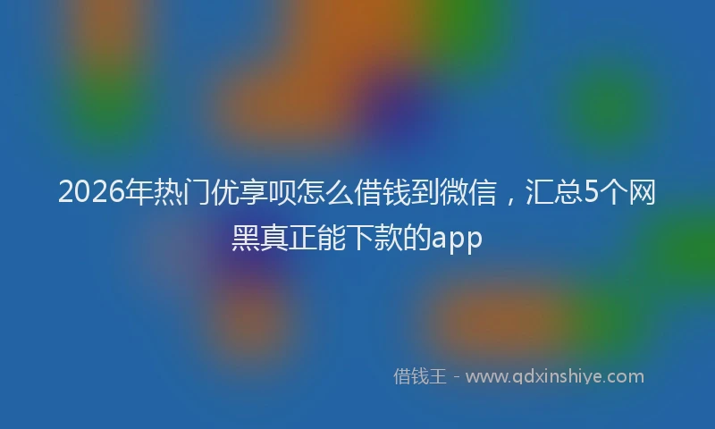2026年热门优享呗怎么借钱到微信，汇总5个网黑真正能下款的app