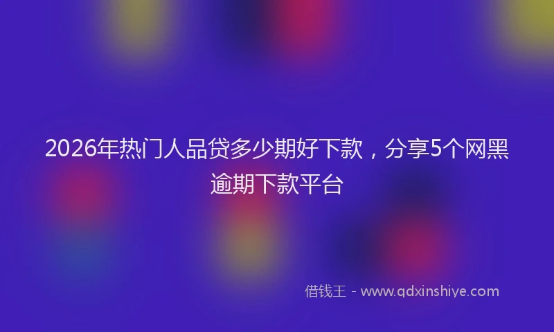 2026年热门人品贷多少期好下款，分享5个网黑逾期下款平台