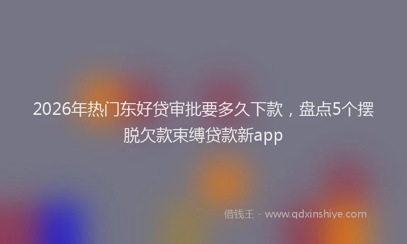 2026年热门东好贷审批要多久下款，盘点5个摆脱欠款束缚贷款新app