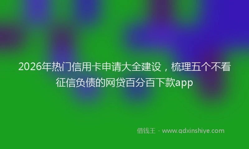 2026年热门信用卡申请大全建设，梳理五个不看征信负债的网贷百分百下款app