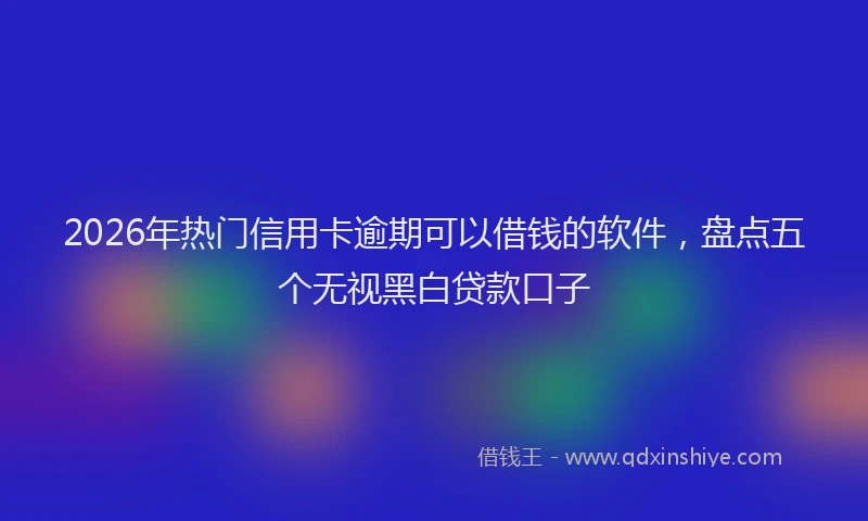 2026年热门信用卡逾期可以借钱的软件，盘点五个无视黑白贷款口子