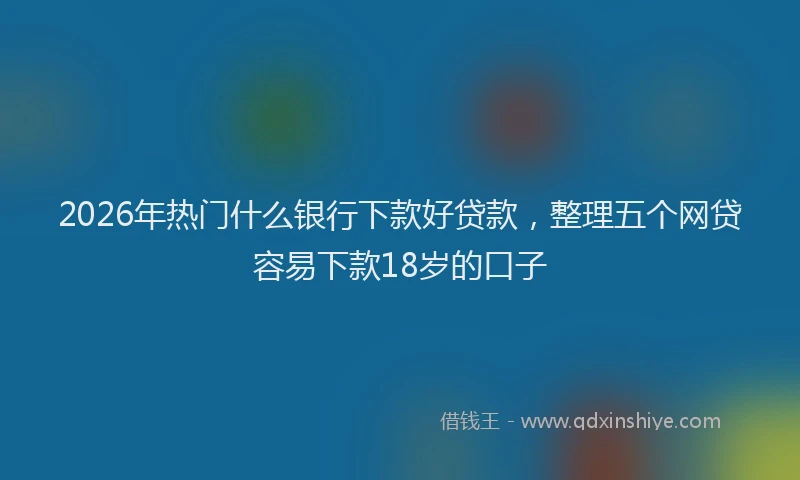 2026年热门什么银行下款好贷款，整理五个网贷容易下款18岁的口子