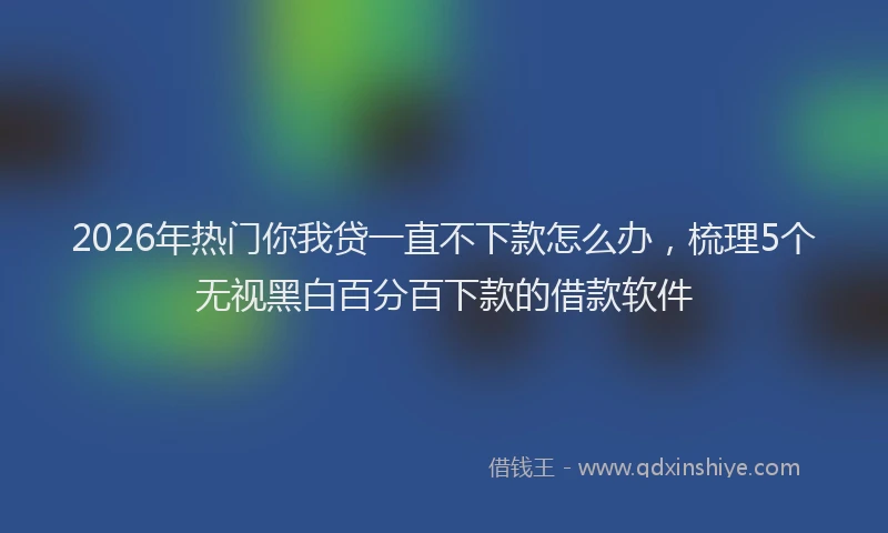 2026年热门你我贷一直不下款怎么办，梳理5个无视黑白百分百下款的借款软件