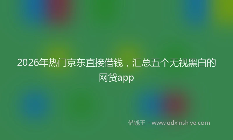 2026年热门京东直接借钱，汇总五个无视黑白的网贷app