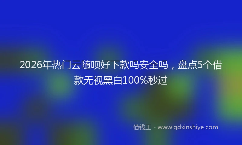 2026年热门云随呗好下款吗安全吗，盘点5个借款无视黑白100%秒过