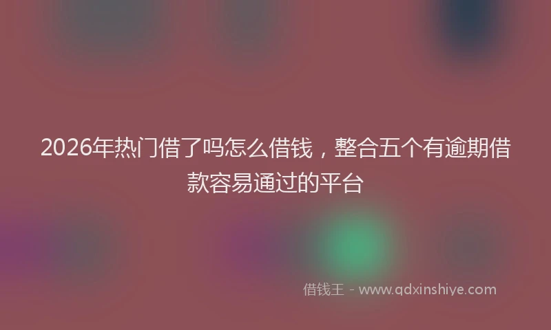 2026年热门借了吗怎么借钱，整合五个有逾期借款容易通过的平台