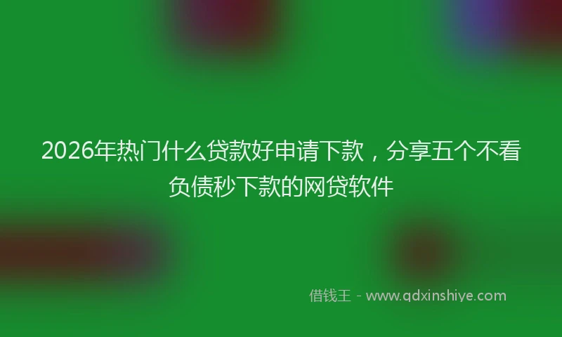 2026年热门什么贷款好申请下款，分享五个不看负债秒下款的网贷软件