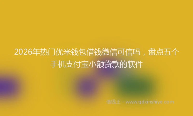2026年热门优米钱包借钱微信可信吗，盘点五个手机支付宝小额贷款的软件