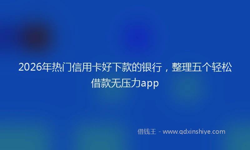 2026年热门信用卡好下款的银行，整理五个轻松借款无压力app