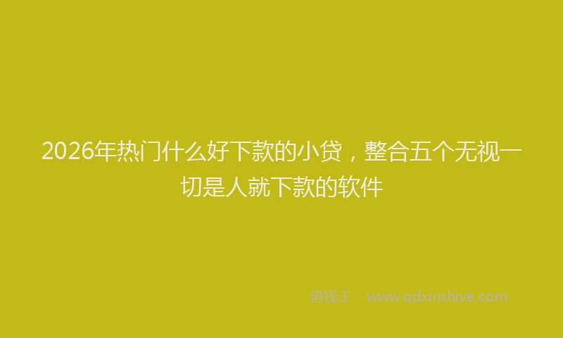 2026年热门什么好下款的小贷，整合五个无视一切是人就下款的软件