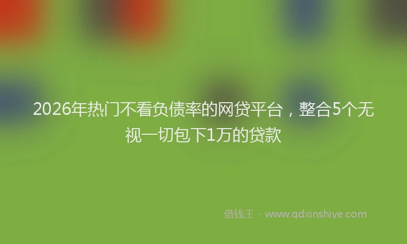2026年热门不看负债率的网贷平台，整合5个无视一切包下1万的贷款