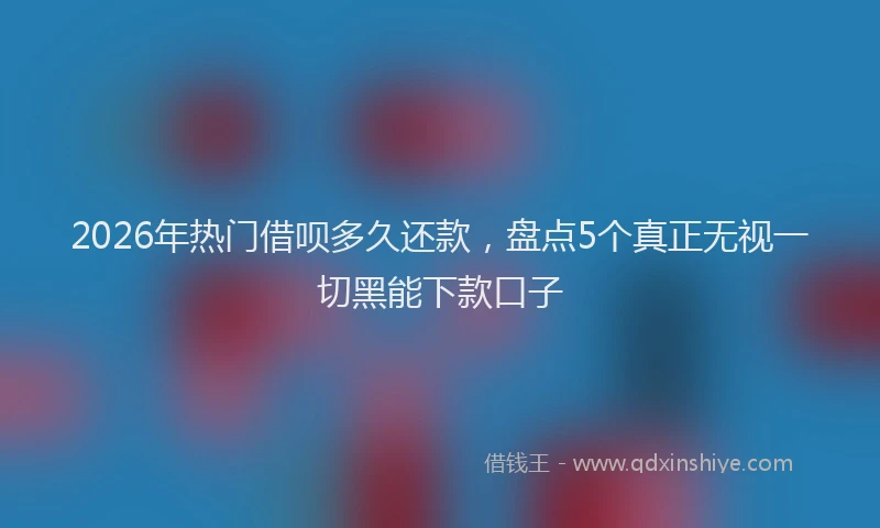 2026年热门借呗多久还款，盘点5个真正无视一切黑能下款口子