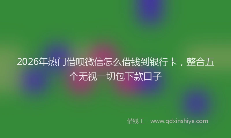 2026年热门借呗微信怎么借钱到银行卡，整合五个无视一切包下款口子