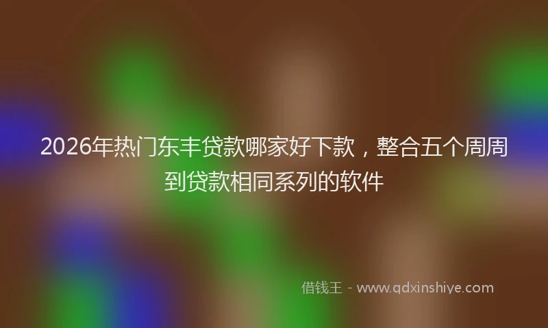 2026年热门东丰贷款哪家好下款，整合五个周周到贷款相同系列的软件