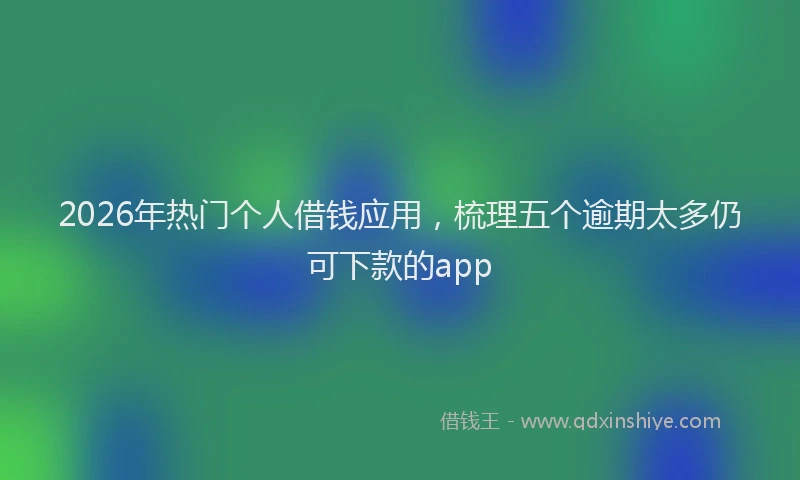 2026年热门个人借钱应用，梳理五个逾期太多仍可下款的app