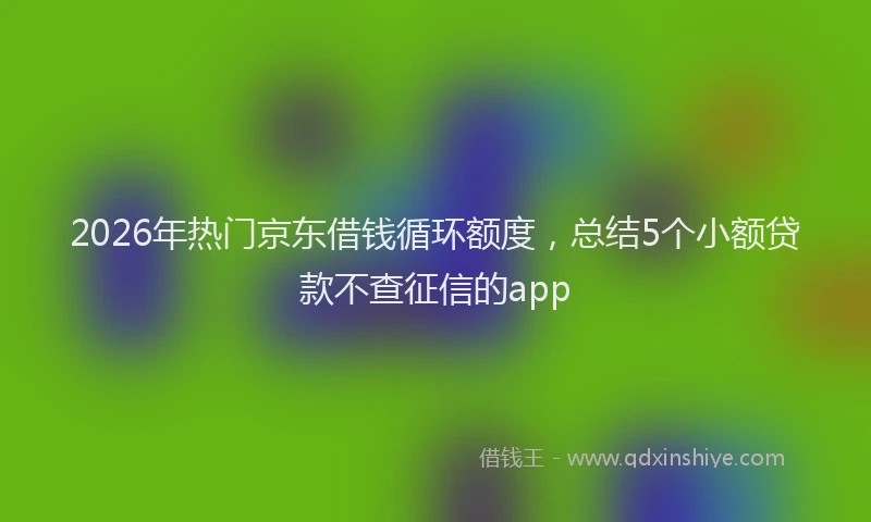 2026年热门京东借钱循环额度，总结5个小额贷款不查征信的app