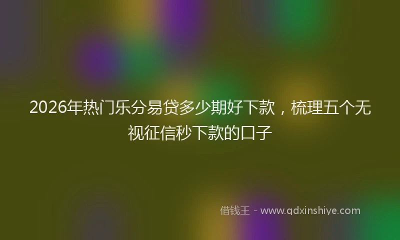 2026年热门乐分易贷多少期好下款，梳理五个无视征信秒下款的口子