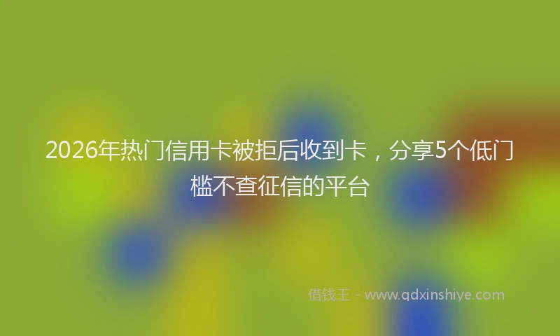 2026年热门信用卡被拒后收到卡，分享5个低门槛不查征信的平台