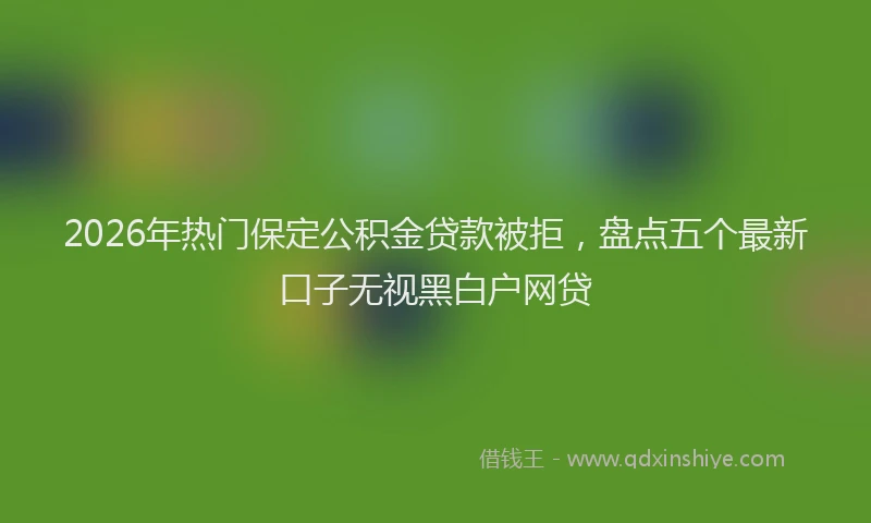 2026年热门保定公积金贷款被拒，盘点五个最新口子无视黑白户网贷