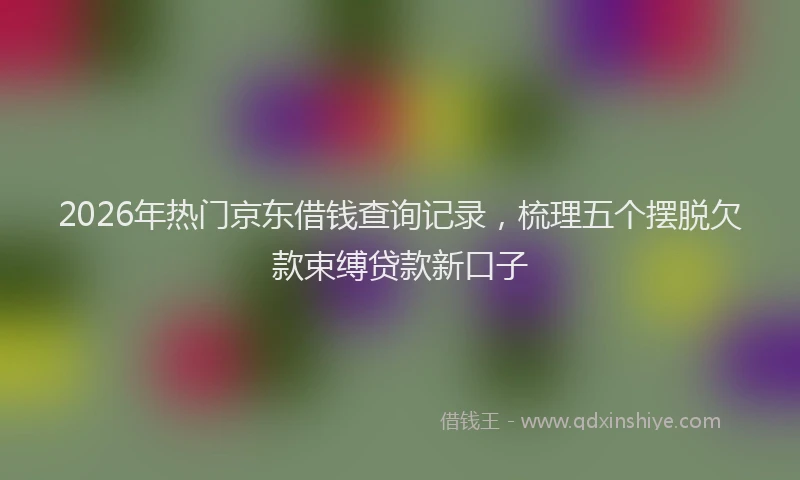 2026年热门京东借钱查询记录，梳理五个摆脱欠款束缚贷款新口子