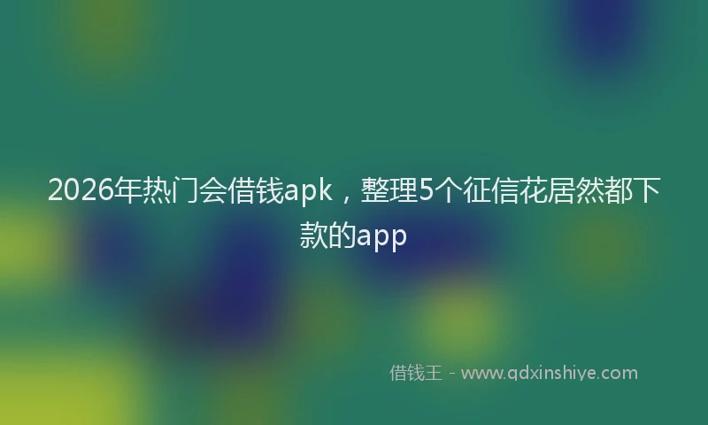 2026年热门会借钱apk，整理5个征信花居然都下款的app