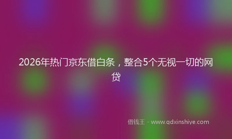 2026年热门京东借白条，整合5个无视一切的网贷
