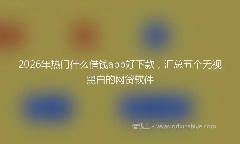 2026年热门什么借钱app好下款，汇总五个无视黑白的网贷软件