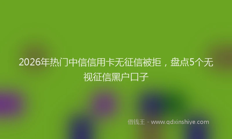 2026年热门中信信用卡无征信被拒，盘点5个无视征信黑户口子