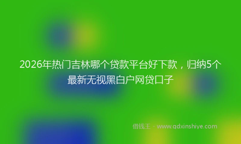 2026年热门吉林哪个贷款平台好下款，归纳5个最新无视黑白户网贷口子