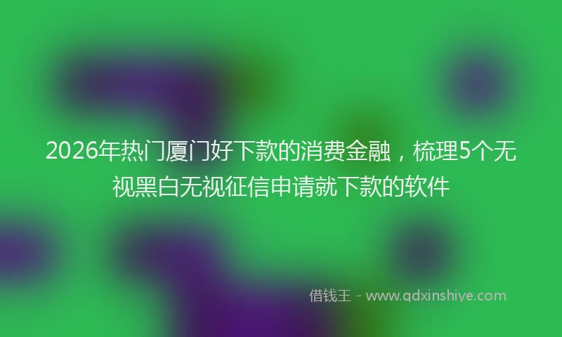 2026年热门厦门好下款的消费金融，梳理5个无视黑白无视征信申请就下款的软件