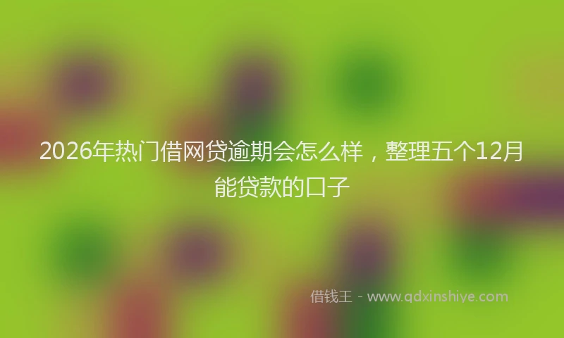2026年热门借网贷逾期会怎么样，整理五个12月能贷款的口子