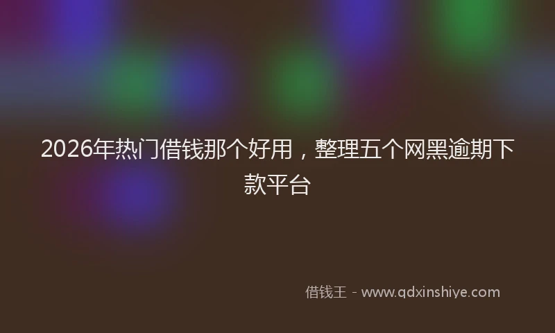 2026年热门借钱那个好用，整理五个网黑逾期下款平台