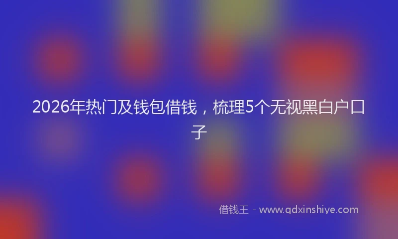 2026年热门及钱包借钱，梳理5个无视黑白户口子