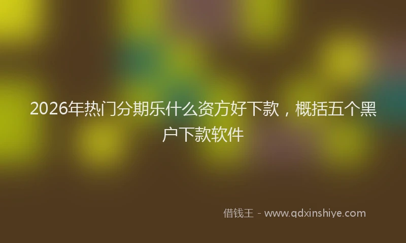 2026年热门分期乐什么资方好下款，概括五个黑户下款软件