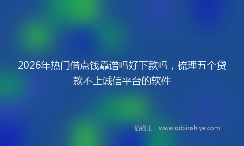 2026年热门借点钱靠谱吗好下款吗，梳理五个贷款不上诚信平台的软件