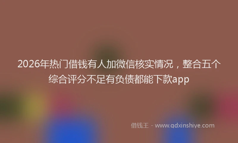 2026年热门借钱有人加微信核实情况，整合五个综合评分不足有负债都能下款app