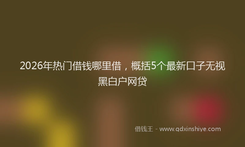 2026年热门借钱哪里借，概括5个最新口子无视黑白户网贷