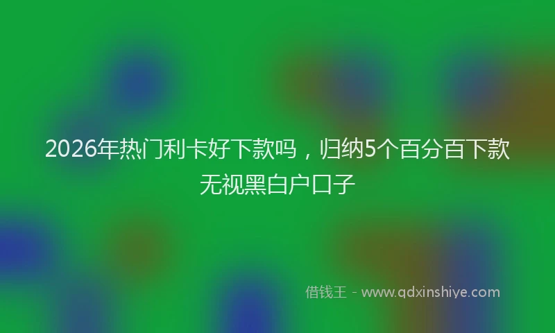 2026年热门利卡好下款吗，归纳5个百分百下款无视黑白户口子