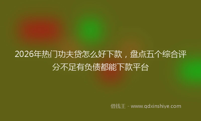 2026年热门功夫贷怎么好下款，盘点五个综合评分不足有负债都能下款平台
