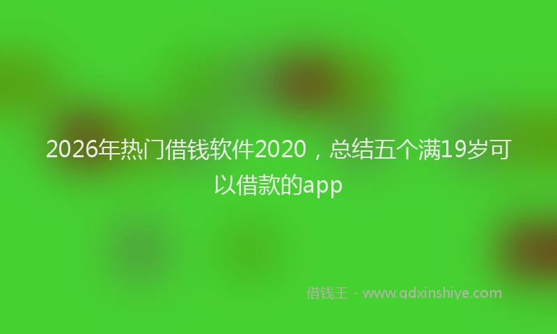2026年热门借钱软件2020，总结五个满19岁可以借款的app