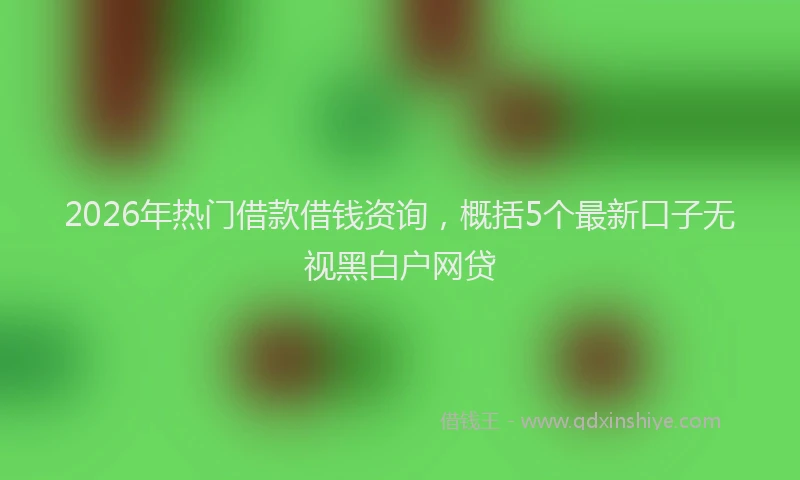 2026年热门借款借钱资询，概括5个最新口子无视黑白户网贷