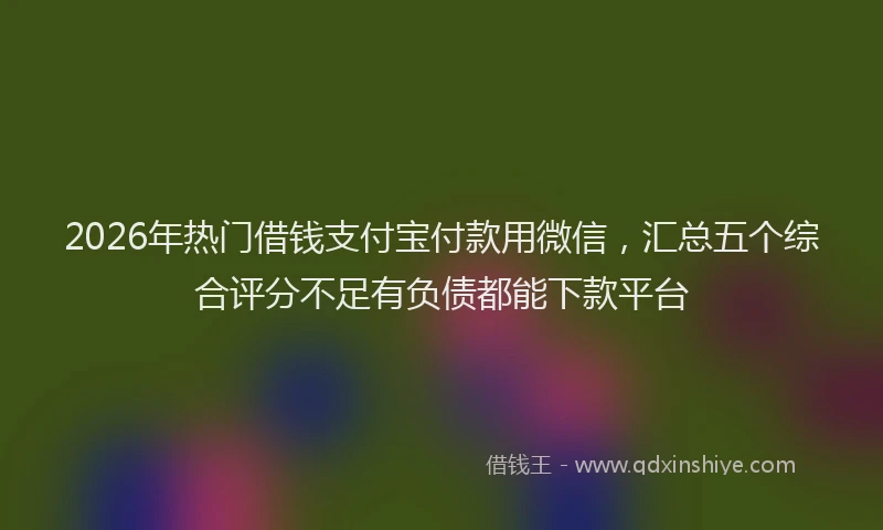 2026年热门借钱支付宝付款用微信，汇总五个综合评分不足有负债都能下款平台