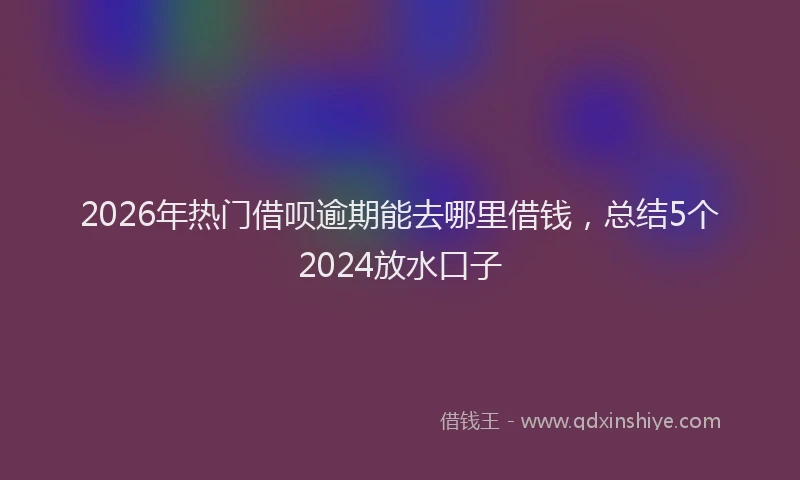 2026年热门借呗逾期能去哪里借钱，总结5个2024放水口子
