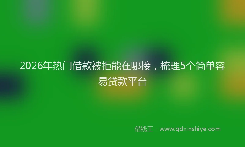 2026年热门借款被拒能在哪接，梳理5个简单容易贷款平台